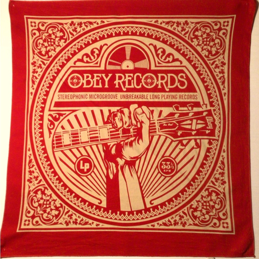 Shepard Fairey Obey Fist Guitar (Dance Floor Riot) Bandana